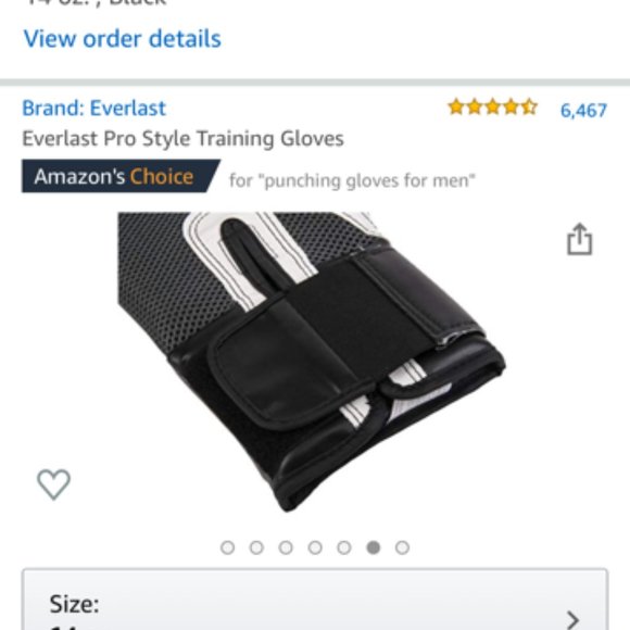 [Like New] Everlast Pro Style Training Gloves -Blk - Picture 5 of 11